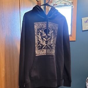 Hurley Black Skull Graphic Hoodie